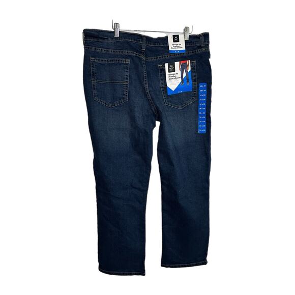 Members Mark Mens Dark Wash Straight Fit Denim Jeans, Size 38x30, NWT - Picture 2 of 6